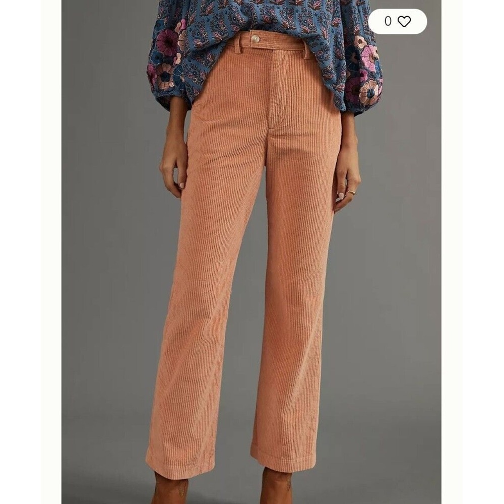 Levis Premium Math Club Flare Corduroy High Rise Trousers Pants Orange Womens 26